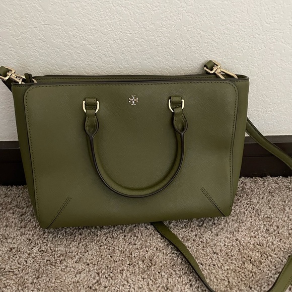 Tory Burch
Robinson Micro Zip-Top Tote Bag, Olive - Picture 2 of 4